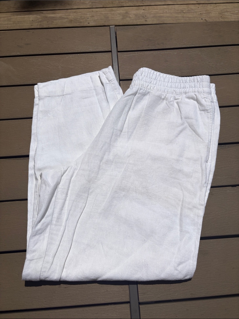 Old Navy White Straight-Leg Women's Pants sz M